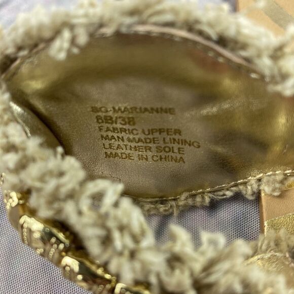 BCBGeneration Sandals Metallic‎ Gold and Tan Sandals Women's Size 8 - Picture 8 of 14